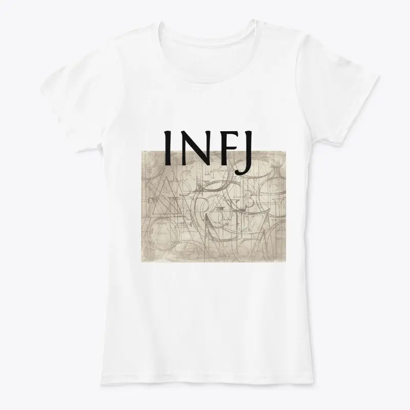 INFJ shirts with letter design.